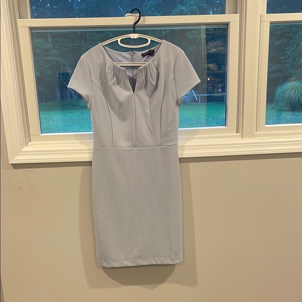 Banana Republic Blue Sheath Midi Dress Scoop Neck